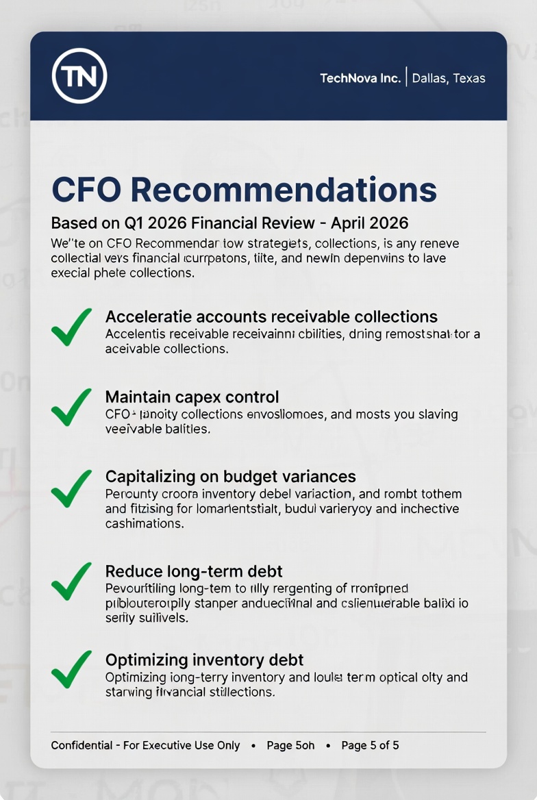 CFO Recommendations